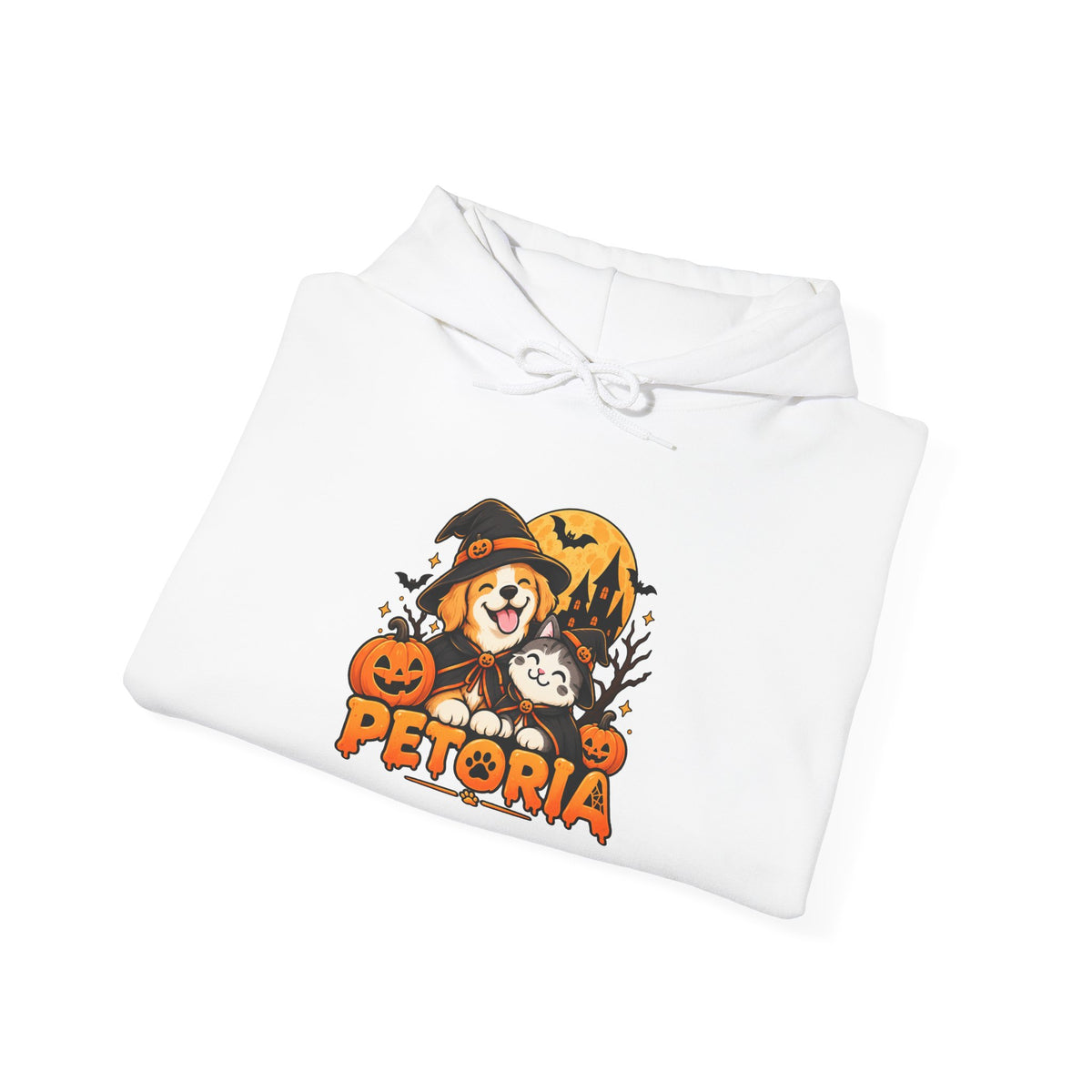 Halloween Petoria Hoodie - Cute Pumpkin Witch Dog Hoodie